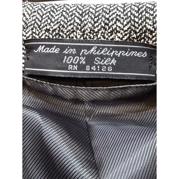 Barrington‎ Tweed Blazer Mens 40R Gray Sports Coat Jacket 2 B Silk Herringbone